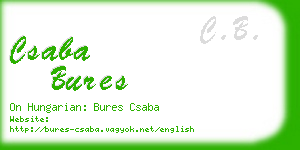 csaba bures business card